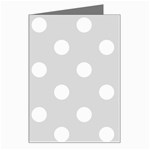 Polka Dots - White on Gainsboro Gray Greeting Card