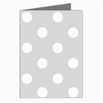 Polka Dots - White on Gainsboro Gray Greeting Cards (Pkg of 8)