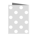 Polka Dots - White on Gainsboro Gray Mini Greeting Cards (Pkg of 8)