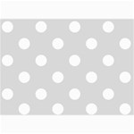 Polka Dots - White on Gainsboro Gray 5  x 7  Photo Cards