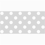 Polka Dots - White on Gainsboro Gray 4  x 8  Photo Cards