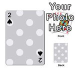 Polka Dots - White on Gainsboro Gray Playing Cards 54 Designs