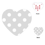 Polka Dots - White on Gainsboro Gray Playing Cards (Heart)