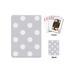 Polka Dots - White on Gainsboro Gray Playing Cards (Mini)