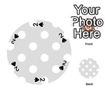 Polka Dots - White on Gainsboro Gray Playing Cards 54 (Round)