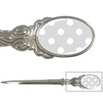 Polka Dots - White on Gainsboro Gray Letter Opener