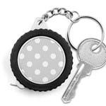 Polka Dots - White on Gainsboro Gray Measuring Tape