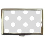 Polka Dots - White on Gainsboro Gray Cigarette Money Case