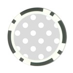 Polka Dots - White on Gainsboro Gray Poker Chip Card Guard (10 pack)