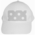 Polka Dots - White on Gainsboro Gray White Cap