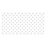 Polka Dots - Gainsboro Gray on White Satin Shawl