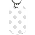 Polka Dots - Gainsboro Gray on White Dog Tag (Two Sides)