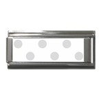 Polka Dots - Gainsboro Gray on White Superlink Italian Charm (9mm)