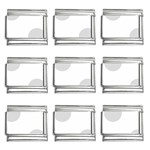 Polka Dots - Gainsboro Gray on White 9mm Italian Charm (9 pack)