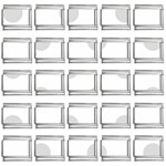 Polka Dots - Gainsboro Gray on White 9mm Italian Charm (25 pack)