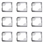 Polka Dots - Gainsboro Gray on White Mega Link Italian Charm (9 pack)
