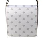 Polka Dots - Gainsboro Gray on White Flap Closure Messenger Bag (L)