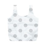 Polka Dots - Gainsboro Gray on White Full Print Recycle Bag (M)
