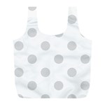 Polka Dots - Gainsboro Gray on White Full Print Recycle Bag (L)