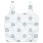 Polka Dots - Gainsboro Gray on White Full Print Recycle Bag (XL)