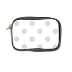 Polka Dots - Gainsboro Gray on White Coin Purse