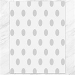 Polka Dots - Gainsboro Gray on White Canvas 18  x 24 