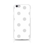 Polka Dots - Gainsboro Gray on White Apple iPhone 6/6S Silicone Case (Transparent)