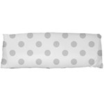 Polka Dots - Gainsboro Gray on White Body Pillow Case (Dakimakura) (One Side)