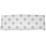 Polka Dots - Gainsboro Gray on White Body Pillow Case Dakimakura (Two Sides)