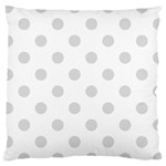 Polka Dots - Gainsboro Gray on White Large Cushion Case (One Side)