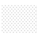 Polka Dots - Gainsboro Gray on White Double Sided Flano Blanket (Large)