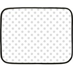 Polka Dots - Gainsboro Gray on White Fleece Blanket (Mini)