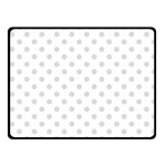 Polka Dots - Gainsboro Gray on White Fleece Blanket (Small) (One Side)