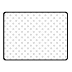 Polka Dots - Gainsboro Gray on White Double Sided Fleece Blanket (Small) (Two Sides)