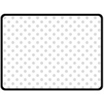 Polka Dots - Gainsboro Gray on White Double Sided Fleece Blanket (Large) (Two Sides)