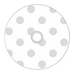 Polka Dots - Gainsboro Gray on White CD Wall Clock