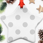 Polka Dots - Gainsboro Gray on White Ornament (Star)