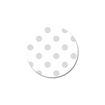 Polka Dots - Gainsboro Gray on White Golf Ball Marker (10 pack)