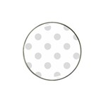Polka Dots - Gainsboro Gray on White Hat Clip Ball Marker (10 pack)
