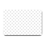 Polka Dots - Gainsboro Gray on White Small Doormat