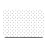 Polka Dots - Gainsboro Gray on White Plate Mat
