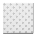 Polka Dots - Gainsboro Gray on White Face Towel