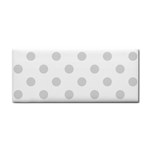 Polka Dots - Gainsboro Gray on White Hand Towel