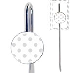 Polka Dots - Gainsboro Gray on White Book Mark