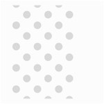 Polka Dots - Gainsboro Gray on White Large Garden Flag (Two Sides)