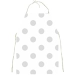 Polka Dots - Gainsboro Gray on White Full Print Apron