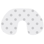 Polka Dots - Gainsboro Gray on White Travel Neck Pillow