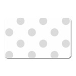 Polka Dots - Gainsboro Gray on White Magnet (Rectangular)