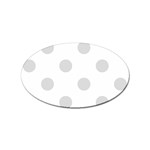 Polka Dots - Gainsboro Gray on White Sticker (Oval)