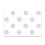 Polka Dots - Gainsboro Gray on White Sticker A4 (10 pack)